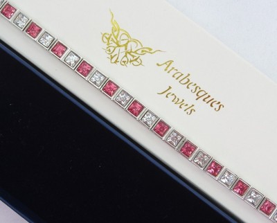 DAMEN ROSA KRISTALL MAGNET ARMBAND/ARMREIF HEILUNG/SCHMERZLINDERUNG KUPFER/SILBER