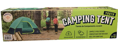 Firefly! Outdoor Gear Youth 2-Person Camping Tent - Blue/Green Color New