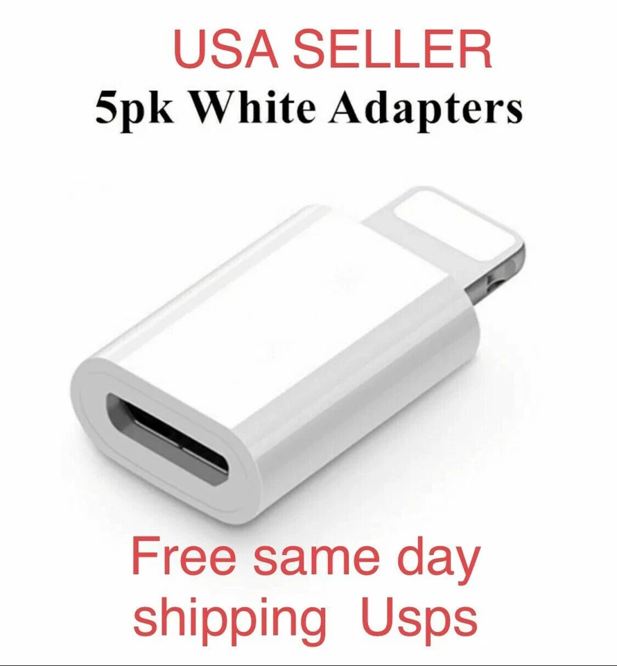 Micro USB to 8Pin Data Cable Adapter android to iPhone Converter LOT For iPhone - Image 2 of 4