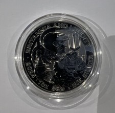 2024 Britannia And Liberty 2024 1oz 999 Fine Silver Coin in capsule