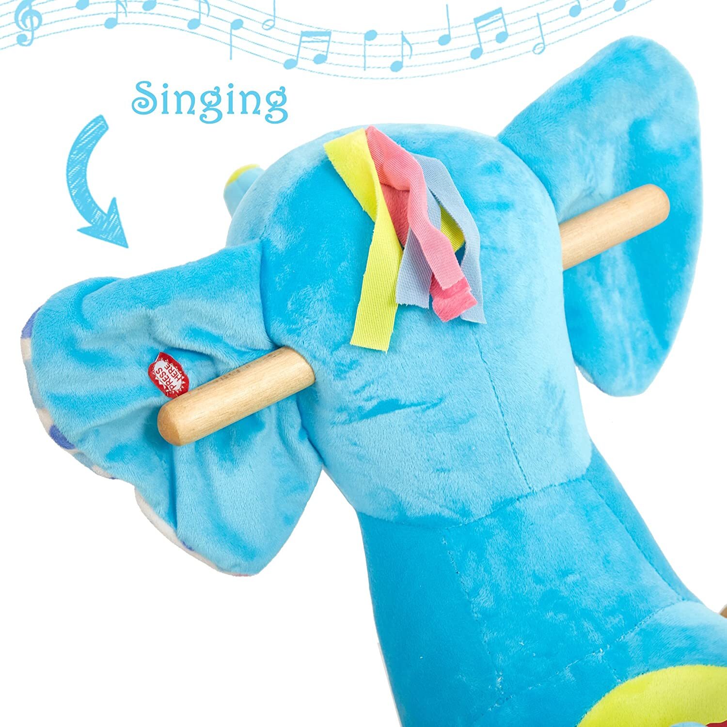 COLOR TREE Child Rocking Horse Baby Rocker Ride On Plush Toy Stuffed