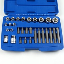 BGS T Profil und E Profil Bit Steckschl&uuml;ssel Satz innen au&szlig;en Torx Bits 30 tlg.