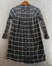 Madewell Black White Plaid Flannel Tunic Dress Women’s Size XXS