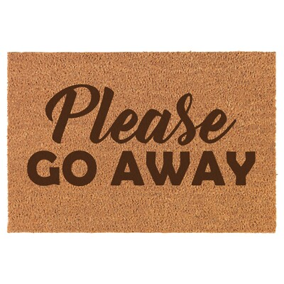 Coir Door Mat Entry Doormat Please Go Away Funny