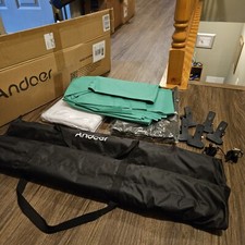 Andoer Adjustable Light Stand Kit with 3 Backdrops 3 Umbrellas  Case
