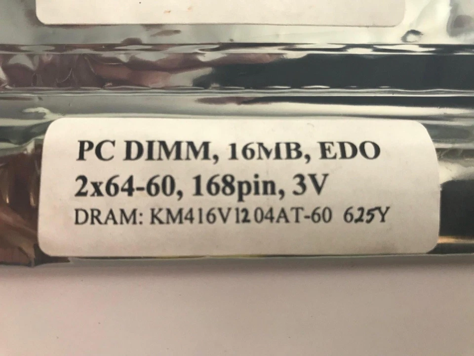 Vintage Japan PC DIMM 16MB EDO MEMORY SIMM 168-PIN 3V RAM New Old Stock - Image 3 of 3