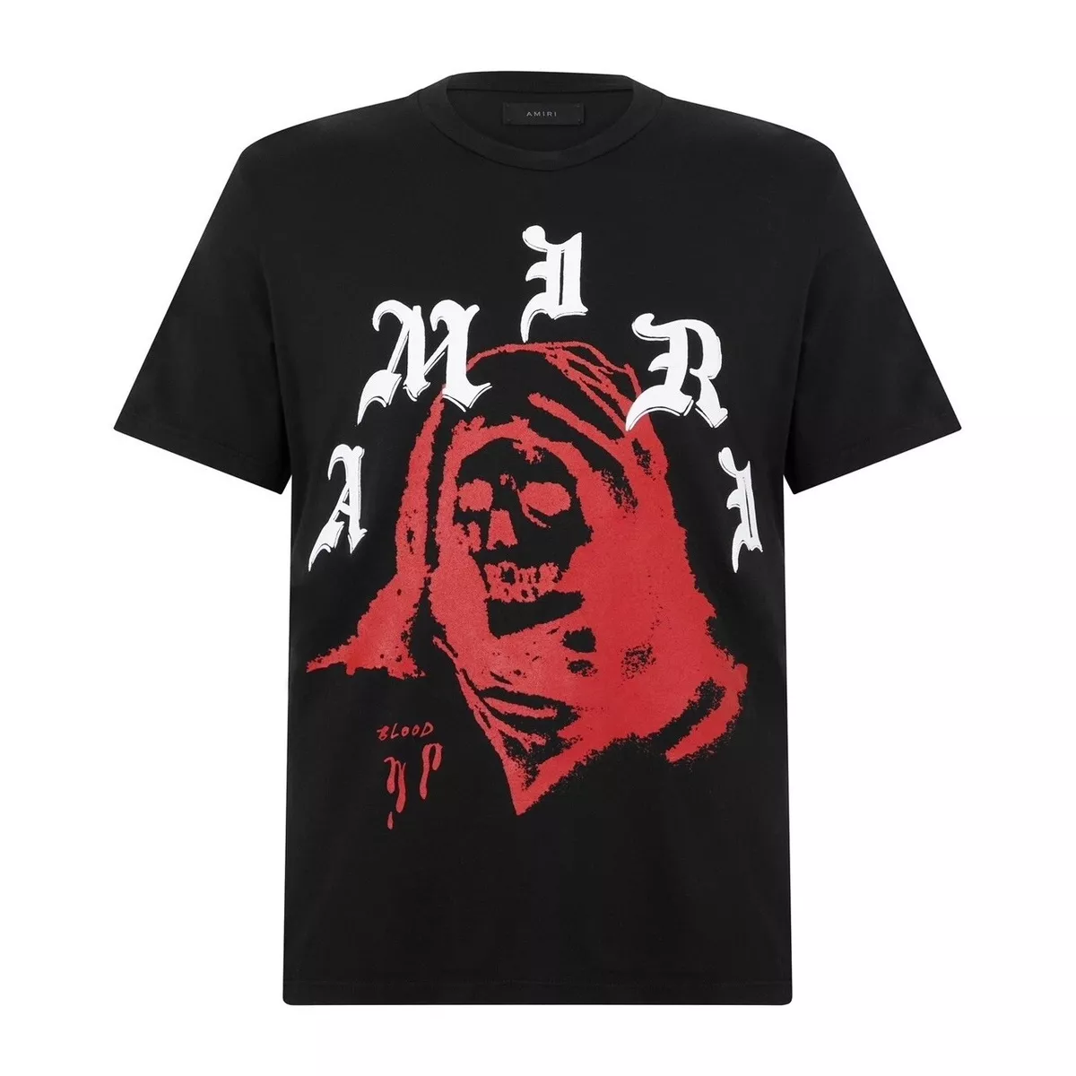 Amiri Size Medium Black Red Logo Tee Shirt