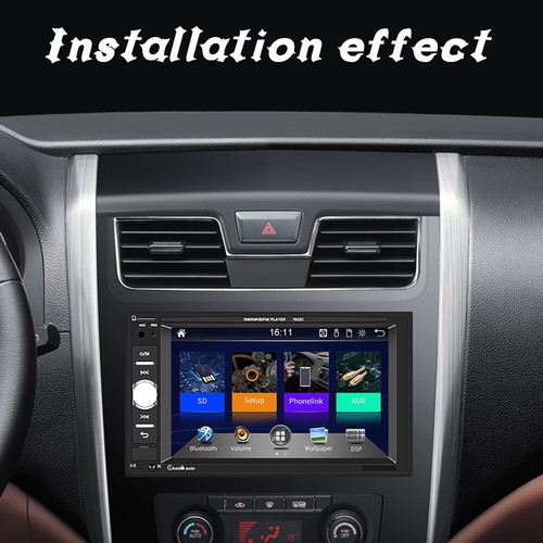 CarPlay Android Auto 7" Double 2 DIN Car Stereo Radio Touch Screen Bluetooth CAM - Picture 12 of 12