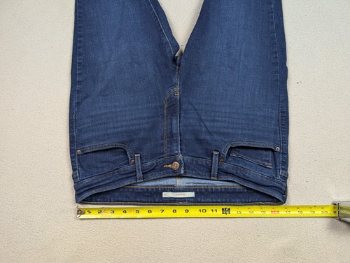 Women's Blue Levi’s 711 Skinny Jeans Size 33 Crop Dark Wash Stretchy Mid-Rise - Picture 14 of 16