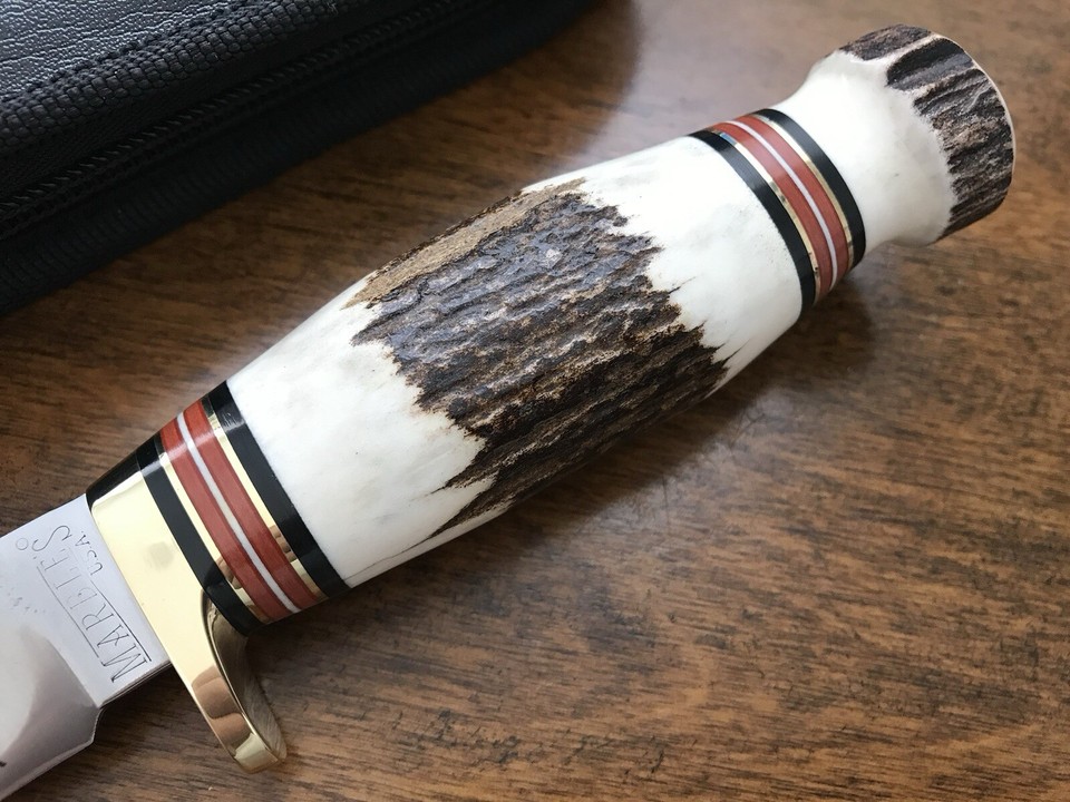 Rare! Marbles “ Liberty Bell 🔔 ” Ideal Fixed Blade Knife Hunter Made In