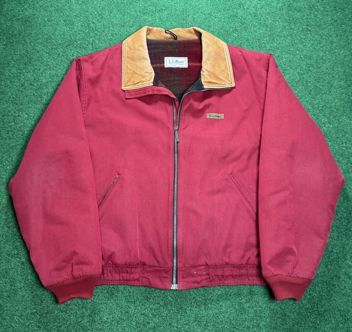 VTG 90s L.L. Bean Blanket Lined Detroit Crimson Carhartt J01 VTG 90s L.L. Bean Blanket Lined Detroit Crimson Carhartt J01