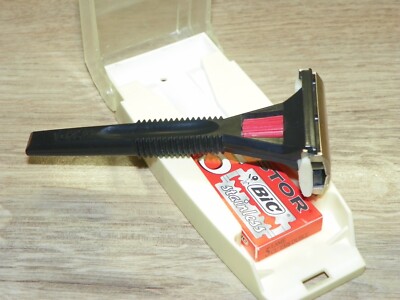 Vintage Rare 70s. Safety Razor ISKRA(SPARK) USSR Russia + 5pcs. NEW blades ASTOR