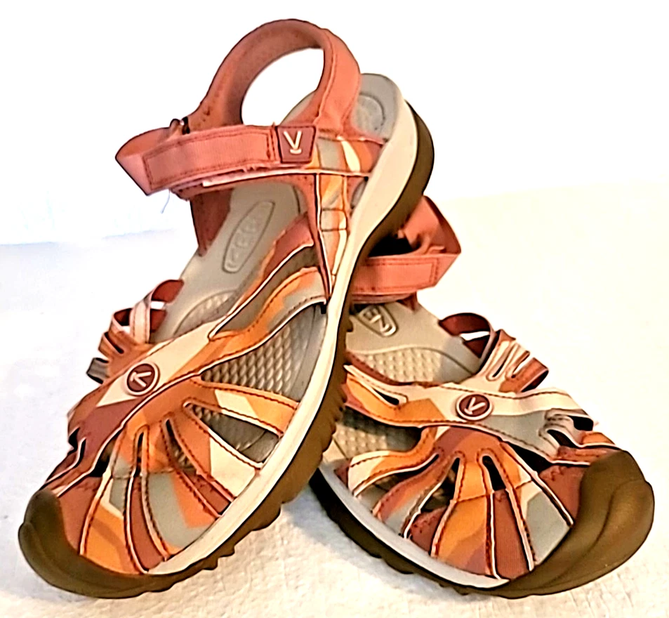 Keen Women's Sandals Rose Sandal SZ 8.5 Hook N Loop Multi-colored Rubber Soles - Image 2 of 4