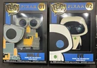 Funko Pop! Large Enamel Pin - Pixar - #01 Wall-E and #02 Eve NIB Disney Lot Set