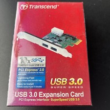 Transcend TS-PDU3 2-Port PCIe to USB 3.0 Controller Expansion Card PCI Express
