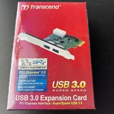 Transcend TS-PDU3 2-Port PCIe to USB 3.0 Controller Expansion Card PCI Express 