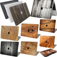 Wood Painted Hard Rubberized Case Key Cover For Macbook Air 11" 13" 15" Pro 16"