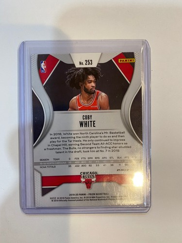 COBY WHITE 2019-20 PANINI PRIZM GREEN ROOKIE PRIZMS RC #253 - Foto 2 di 2