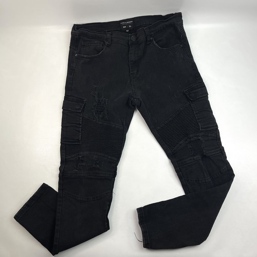 Supply Demand New York City schwarz Mode Distressed Denim Jeans Herren 36 W XL - Bild 1 von 12