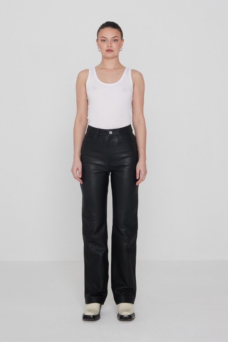 【関税込み】REMAIN Birger Christensen レザーパンツ $470 Remain Birger Christensen Black Lynn Sheep Leather