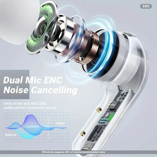 Auricolari Bluetooth Wireless Cuffie con Cancellazione del Rumore per iPhone e Android - Foto 18 di 23
