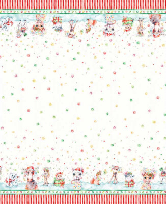 Little Darlings Christmas Characters Double Border 05375 Half yd continuous cuts