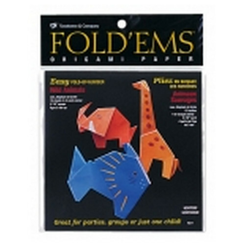 Yasutomo Easy Fold By Number Origami Paper Wild Animal Lion Elephant Giraffe 3