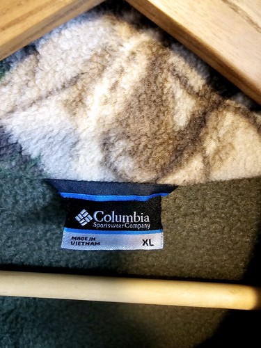 Columbia PHG Fleece Full Zip Jacke Camouflage Kragen grün Gr. XL Jagd - Bild 2 von 7