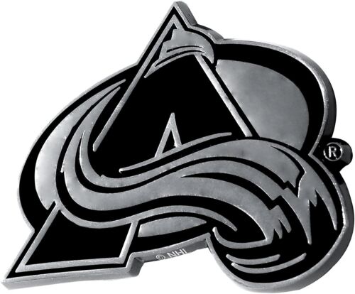Colorado Avalanche solidny metal chromowany emblemat samochodowy - Zdjęcie 1 z 5