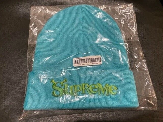 Supreme Shrek Beanie Turquoise Blue FW21 Week 8 Authentic NWT