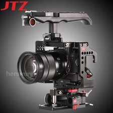 JTZ DP30 Camera Cage Baseplate w/ Top Handle Rig Set For Sony Alpha A9 15mm Rod