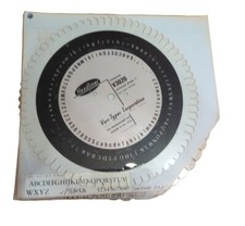 VARI-TYPER HEADLINER TYPEMASTER DISC LOT TYPEWRITER PRINTING FONT VTG MCM SIGN thumbnail