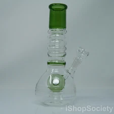 9” Green Donut Hookah Water Pipe Bong Tobacco Smoking Pipe - P618