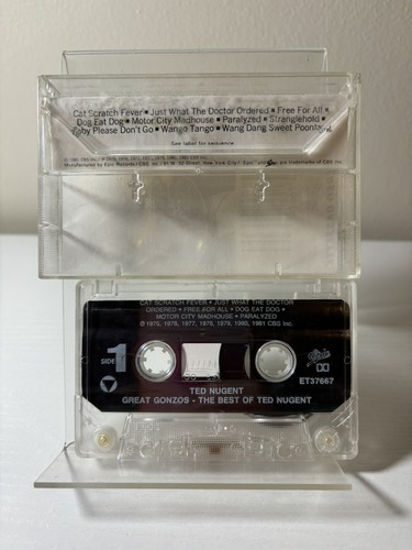 TED NUGENT Cassette Tape GREAT GONZOS! 1981 BEST OF Hard Rock - Picture 2 of 2