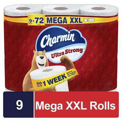 Ultra Strong Toilet Paper 9 Mega XXL Rolls, 440 Sheets Per Roll