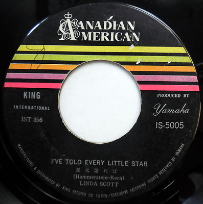 LINDA SCOTT 45 I've Told Every Little Star 7'' 45RPM Single VG Japan 1961