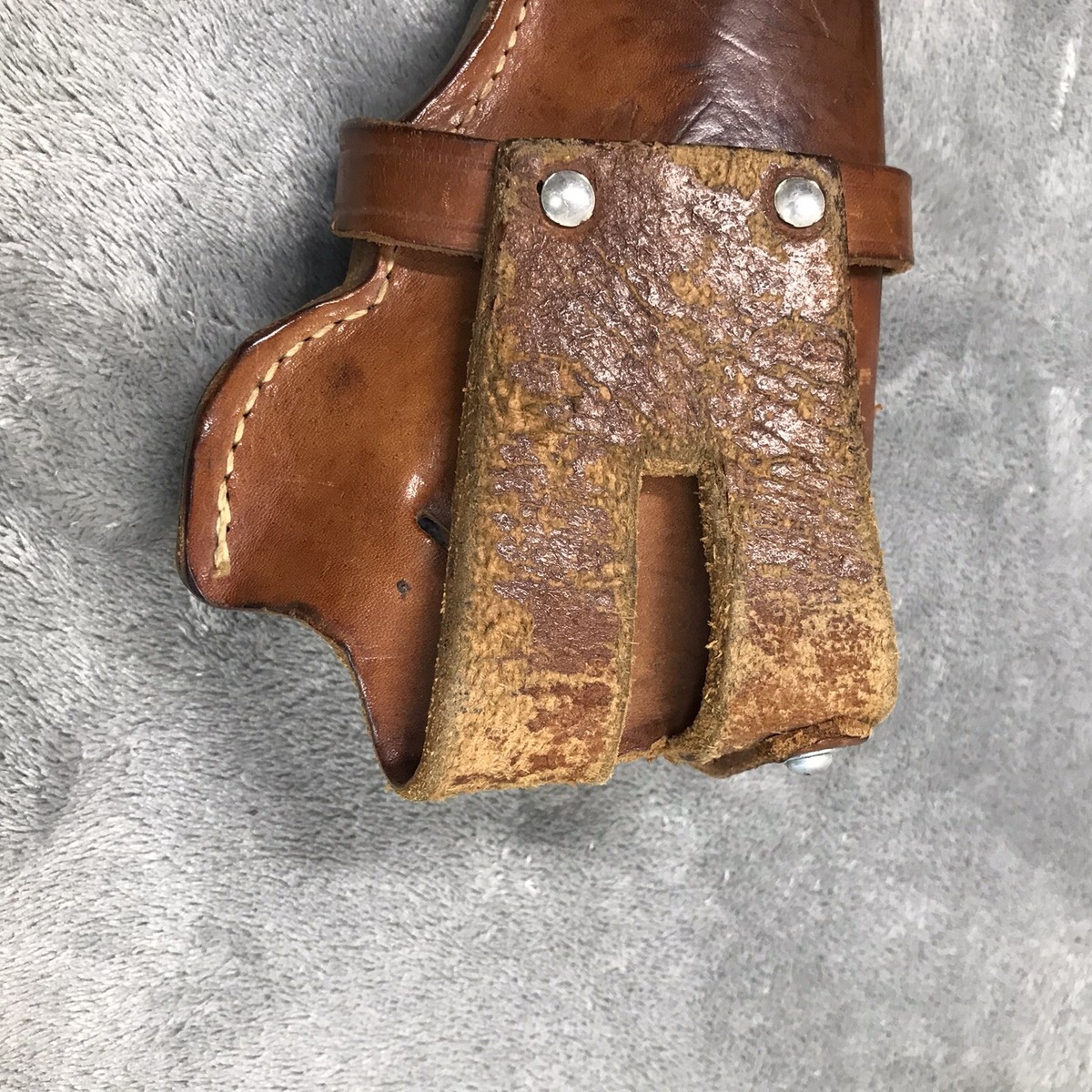 Viking Holster Brown Basket Weave Leather Rt Hand Pistol #43