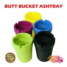 2 x  Butt Bucket Ashtray Smoking Cigarette Outdoor Bar Pub Plastic Car Ash Buds