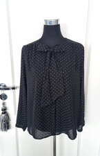 Entzückende ZARA Schluppen Schleifen Bluse Gr. M schwarz Pünktchen  Dot