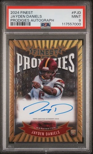 2024 TOPPS FINEST PRODIGIES AUTO #PJD JAYDEN DANIELS ROOKIE RC PSA 9