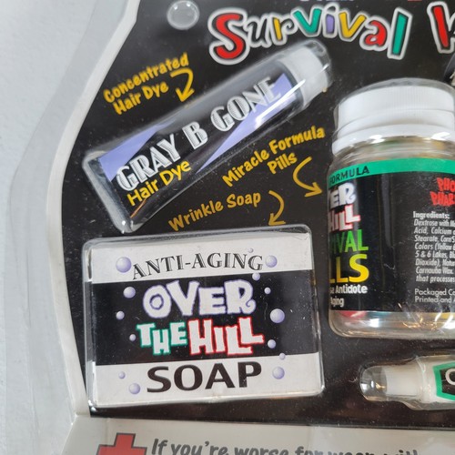Over The Hill Survival Kit Party Gag Gift Novelty 6 Pieces Old Age Joke New - Picture 2 of 7