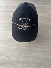 VTG Snapback Trucker Hat Cap Skydive Funny Mesh Navy White USA Made