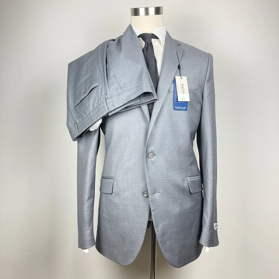 Traje ajustado Kenneth Cole Reaction para hombre 2 piezas 44R pantalones 35Wx32L E06866 Foto 3 de 4