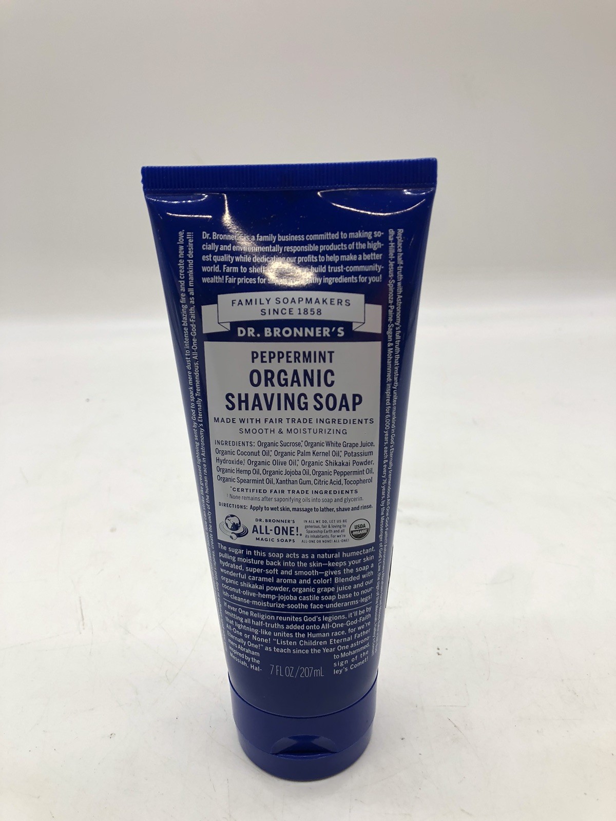 Organic Shaving Gel with Fair Trade Ingredients Hydrate Clea