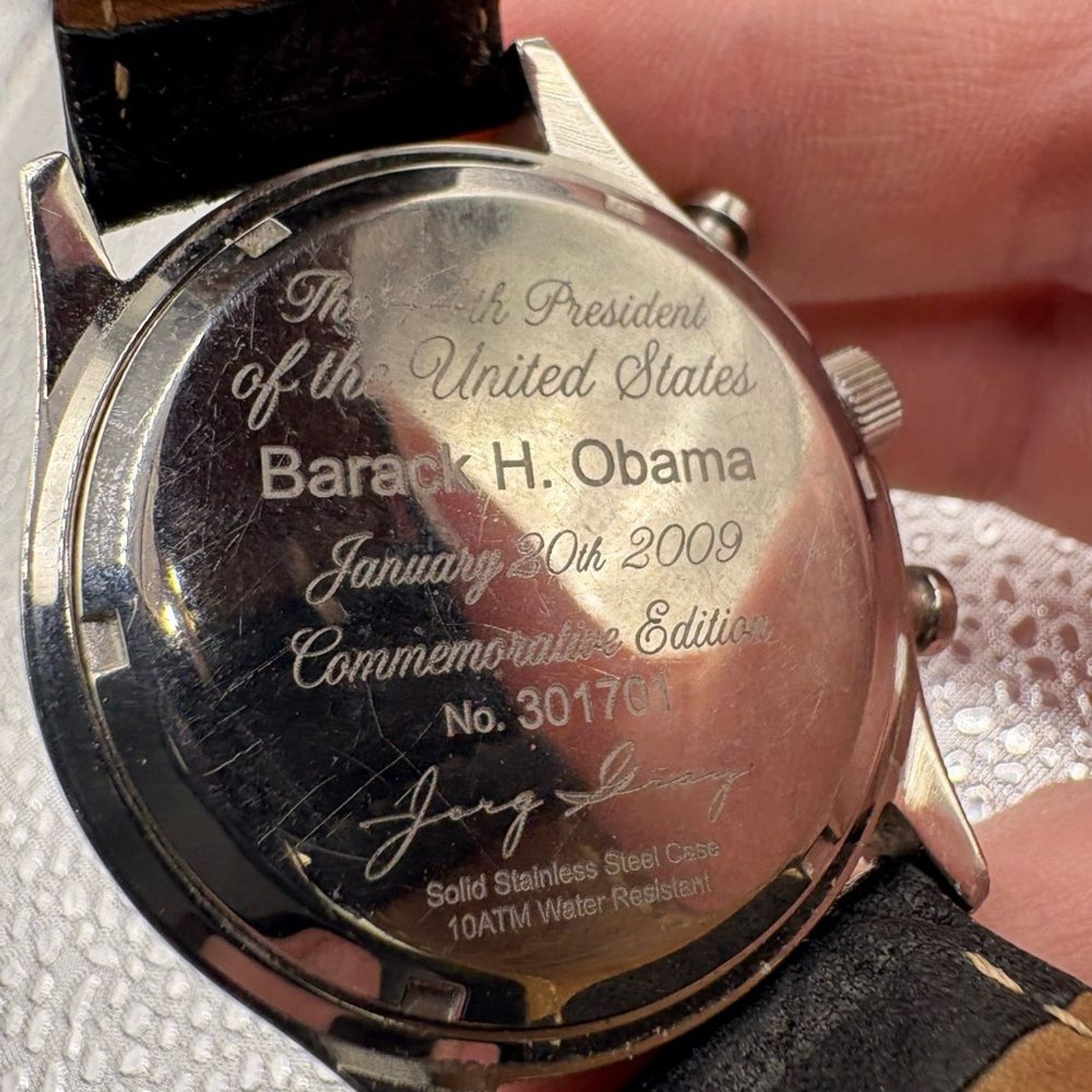 Jorg Gray 6500 Chronograph Obama Inauguration Watch 2009 Commemorative