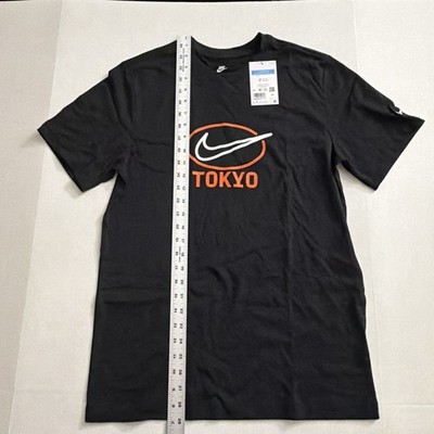 Nike Tokyo Japan Exclusive Swoosh Black Orange T Shirt Size Medium