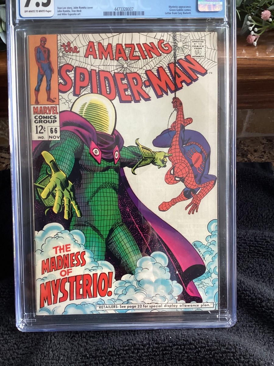 Amazing Spider-Man #66 Marvel Comics 7.5 CGC 1968 Mysterio Green