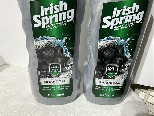 Irish Spring Charcoal Purifying Body Wash 18 oz / 24 HR Fresh Lot Of 2 - Picture 2 of 3