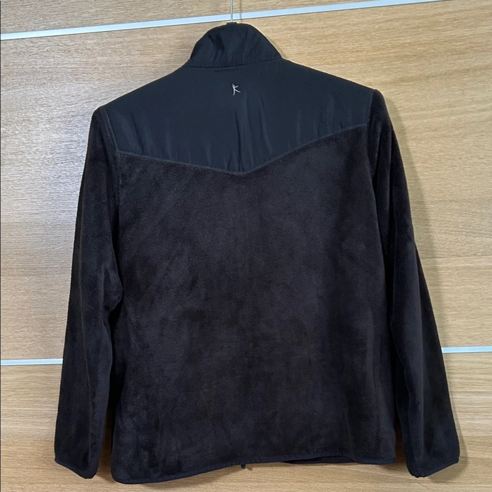 Danskin Now women Sz XXL (20) Black double zip fleece Jacket pockets inside too - Image 4 of 4