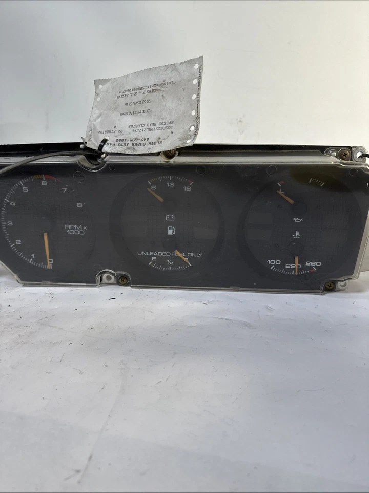 1982-1992 PONTIAC FIREBIRD GAUGE CLUSTER 120MPH WITH TACH A6 Foto 3 de 4